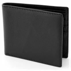 MEN WALLETS store 18 Collin Rowe Basic Black Leather Wallet