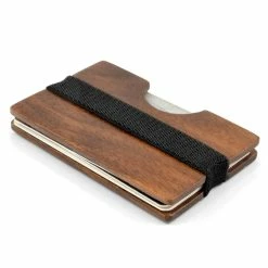 Collin Rowe Walnut Wood Cardholder -MEN WALLETS store 3 1 3 2
