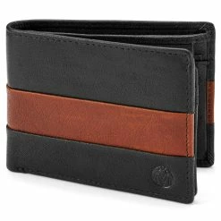 Lucleon Montreal | Black & Tan Pleated Leather Wallet