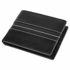 Lucleon Triple Stitched Black Leather Wallet -MEN WALLETS store 3 2 10 1 scaled