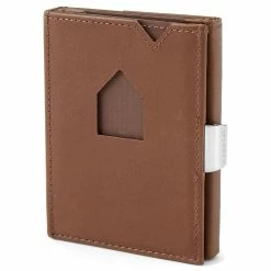 Exentri Brown Leather Card Holder With RFID Blocker