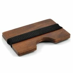 Collin Rowe Walnut Wood Cardholder -MEN WALLETS store 3 3 1 3