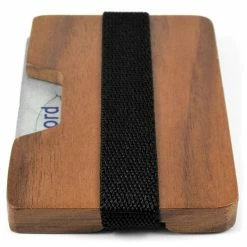 Collin Rowe Walnut Wood Coin & Card Holder -MEN WALLETS store 3 3 3 4
