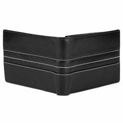 Lucleon Triple Stitched Black Leather Wallet -MEN WALLETS store 3 3 9 1 scaled
