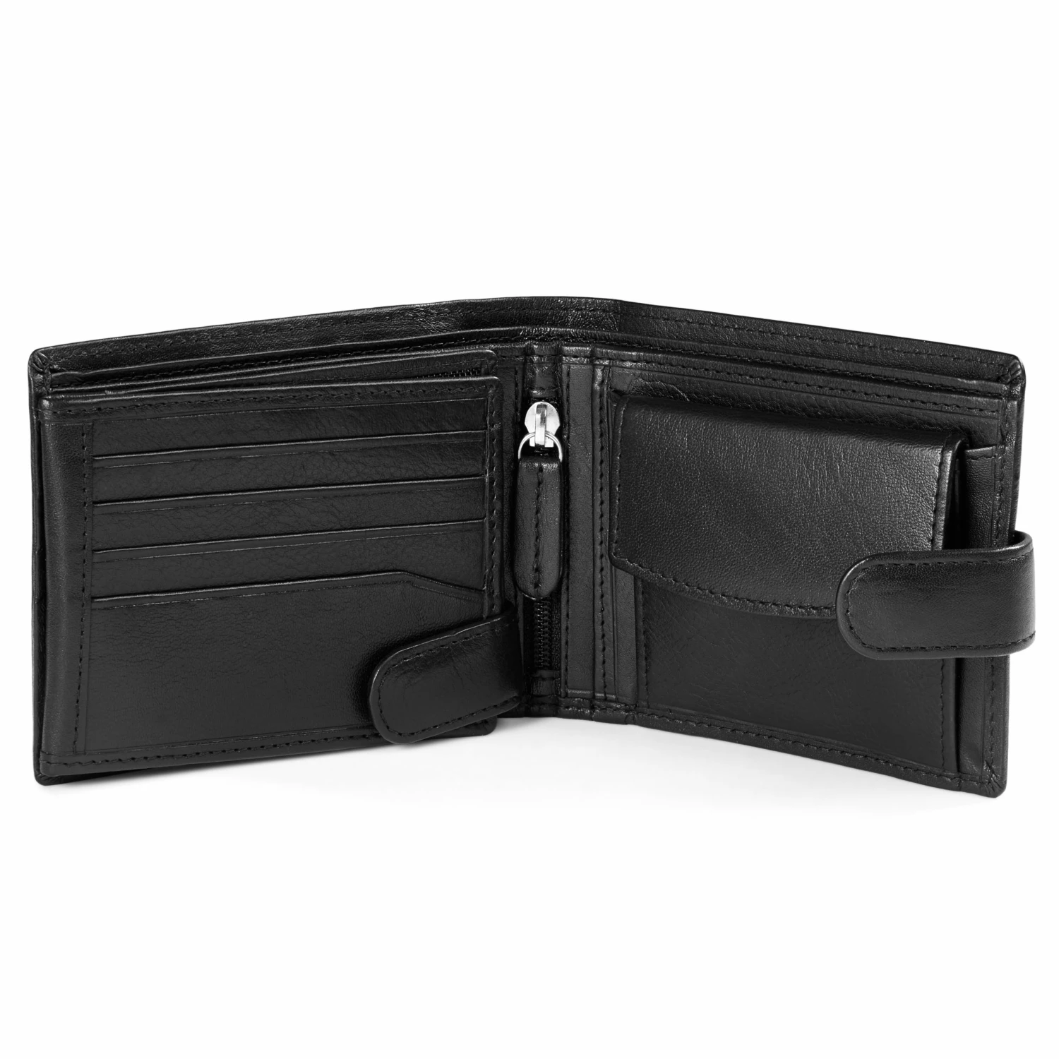 Lucleon Black Ergonomic Leather Wallet 2 Lucleon Black Ergonomic Leather Wallet - Image 2