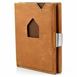 Exentri Tan Leather Card Holder With RFID Blocker