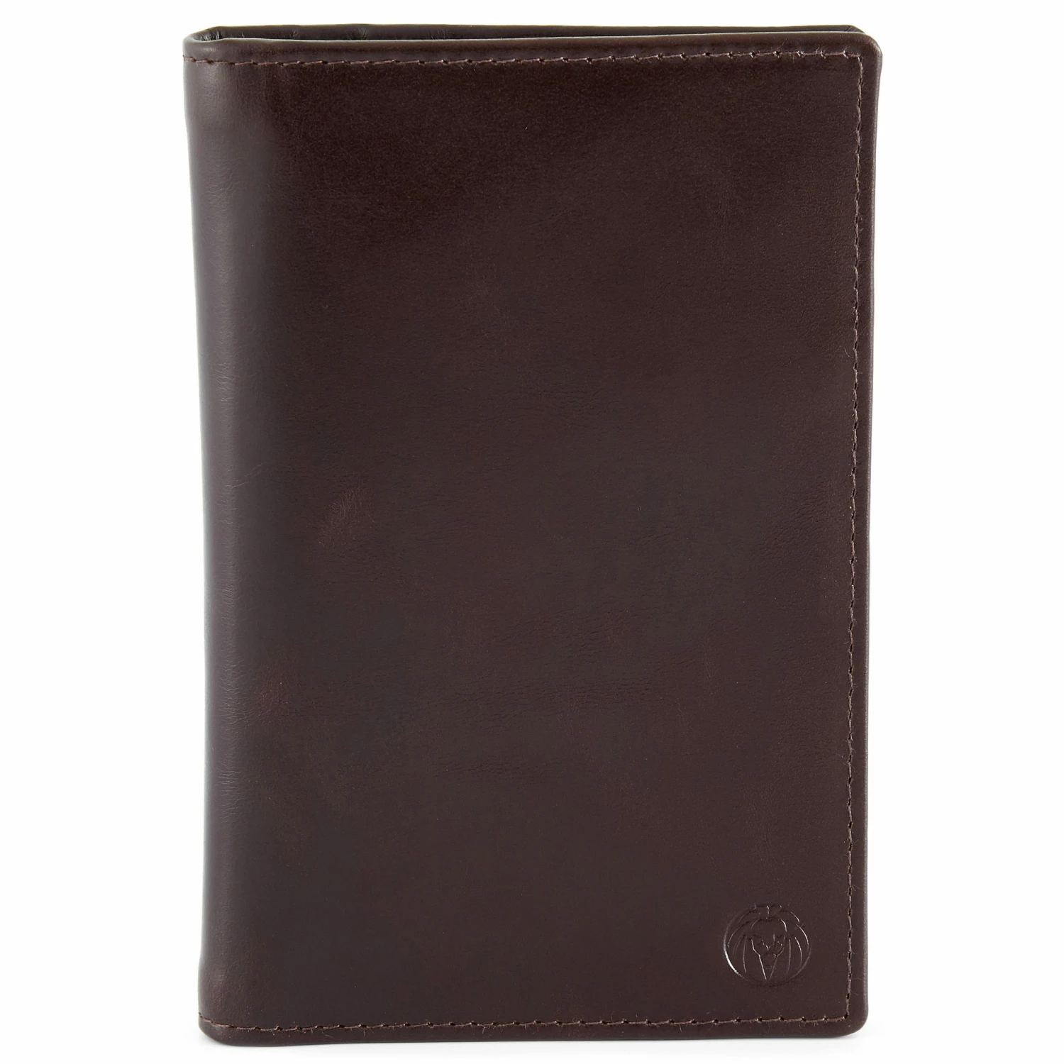 Lucleon Dark Brown Passport Leather Wallet 3 Lucleon Dark Brown Passport Leather Wallet - Image 3