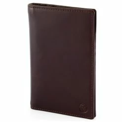 Lucleon Dark Brown Passport Leather Wallet