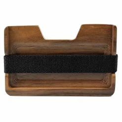 Collin Rowe Walnut Wood Coin & Card Holder