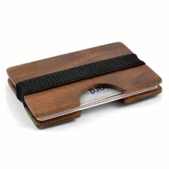 Collin Rowe Walnut Wood Cardholder