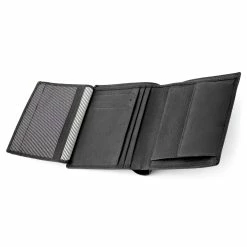 Lucleon California | Black Stand-Up Leather Wallet -MEN WALLETS store 4 4 61