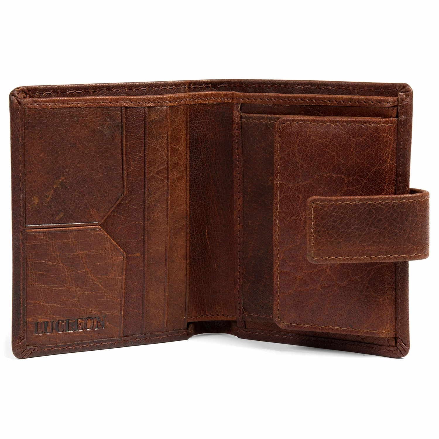 Lucleon Montreal | Compact Tan RFID Leather Wallet 2 Lucleon Montreal | Compact Tan RFID Leather Wallet - Image 2
