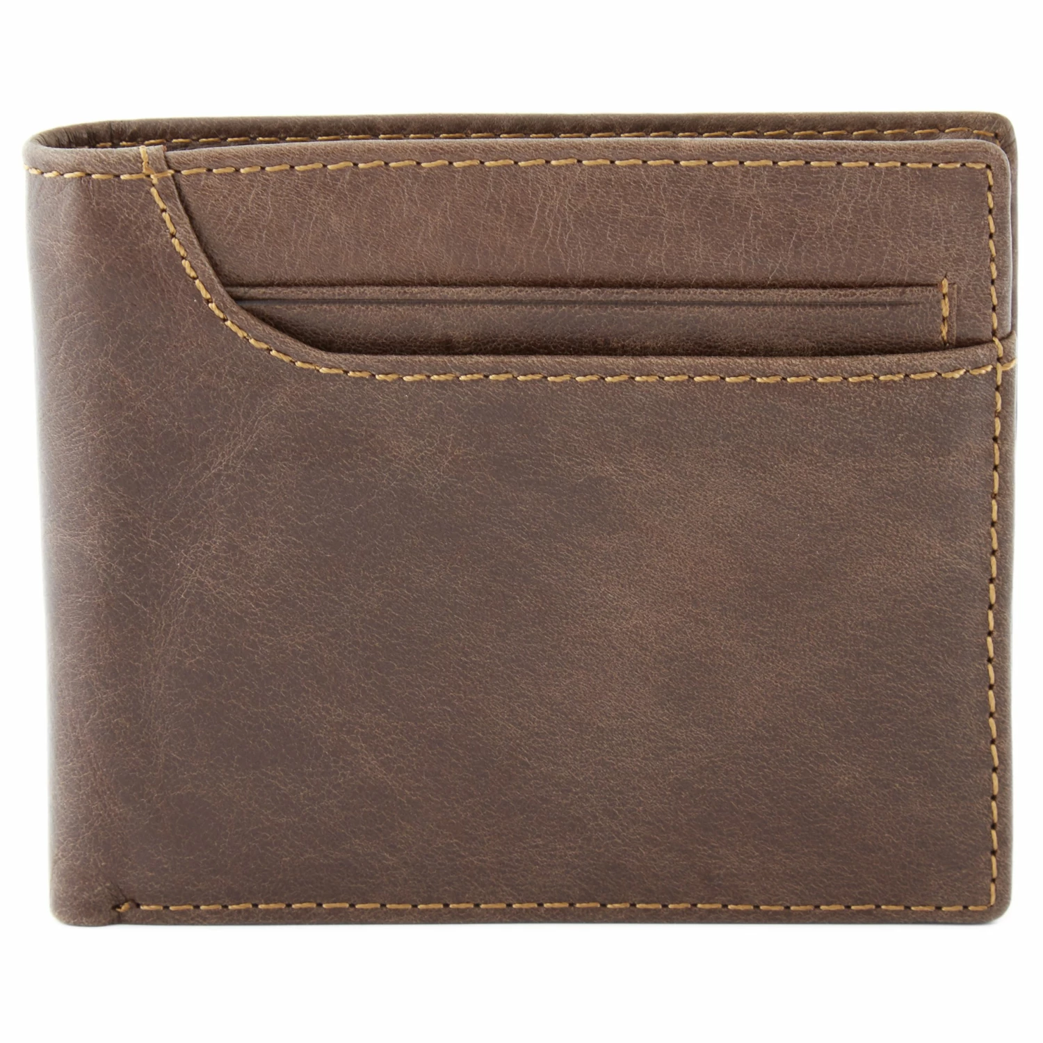 Collin Rowe Asymmetrical Brown Bi-Fold Leather Wallet 4 Collin Rowe Asymmetrical Brown Bi-Fold Leather Wallet - Image 4
