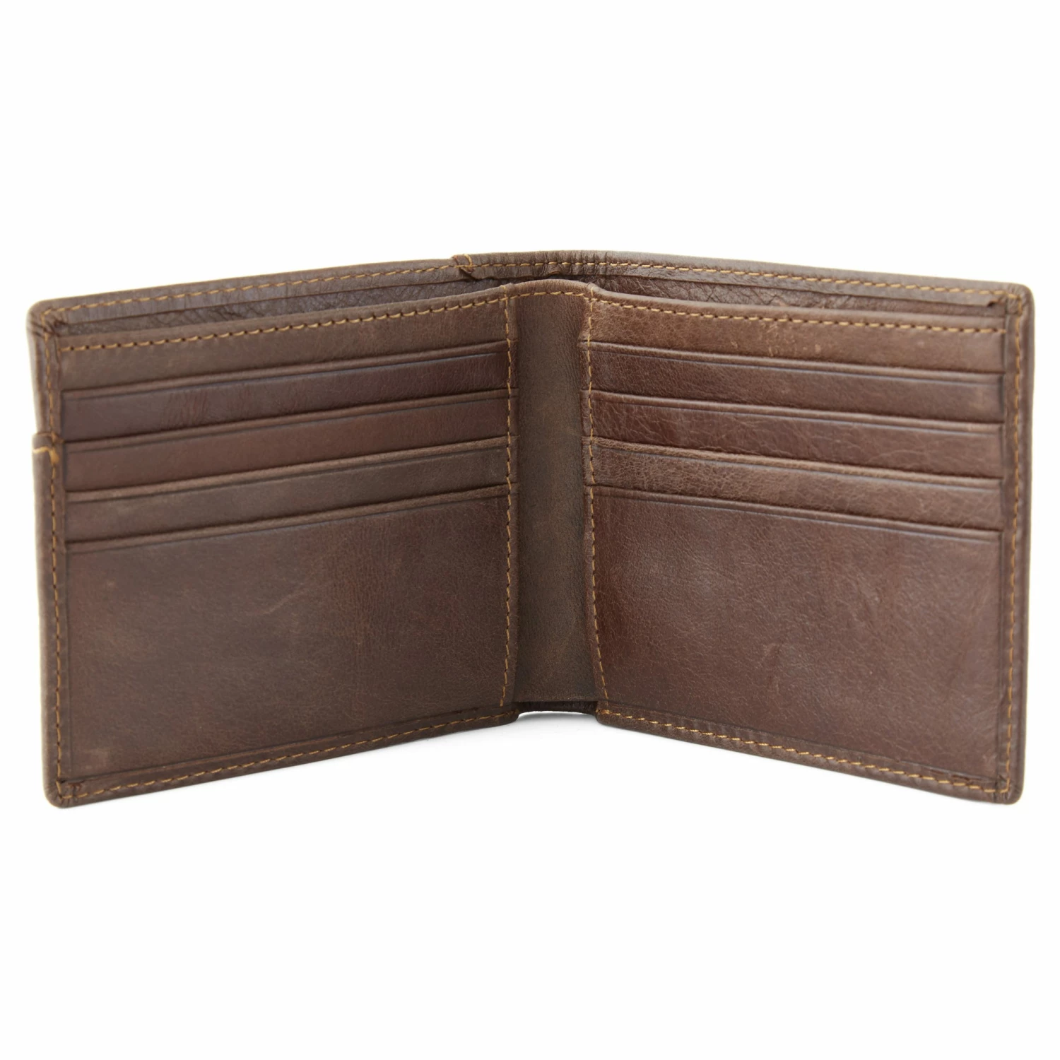 Collin Rowe Asymmetrical Brown Bi-Fold Leather Wallet 2 Collin Rowe Asymmetrical Brown Bi-Fold Leather Wallet - Image 2