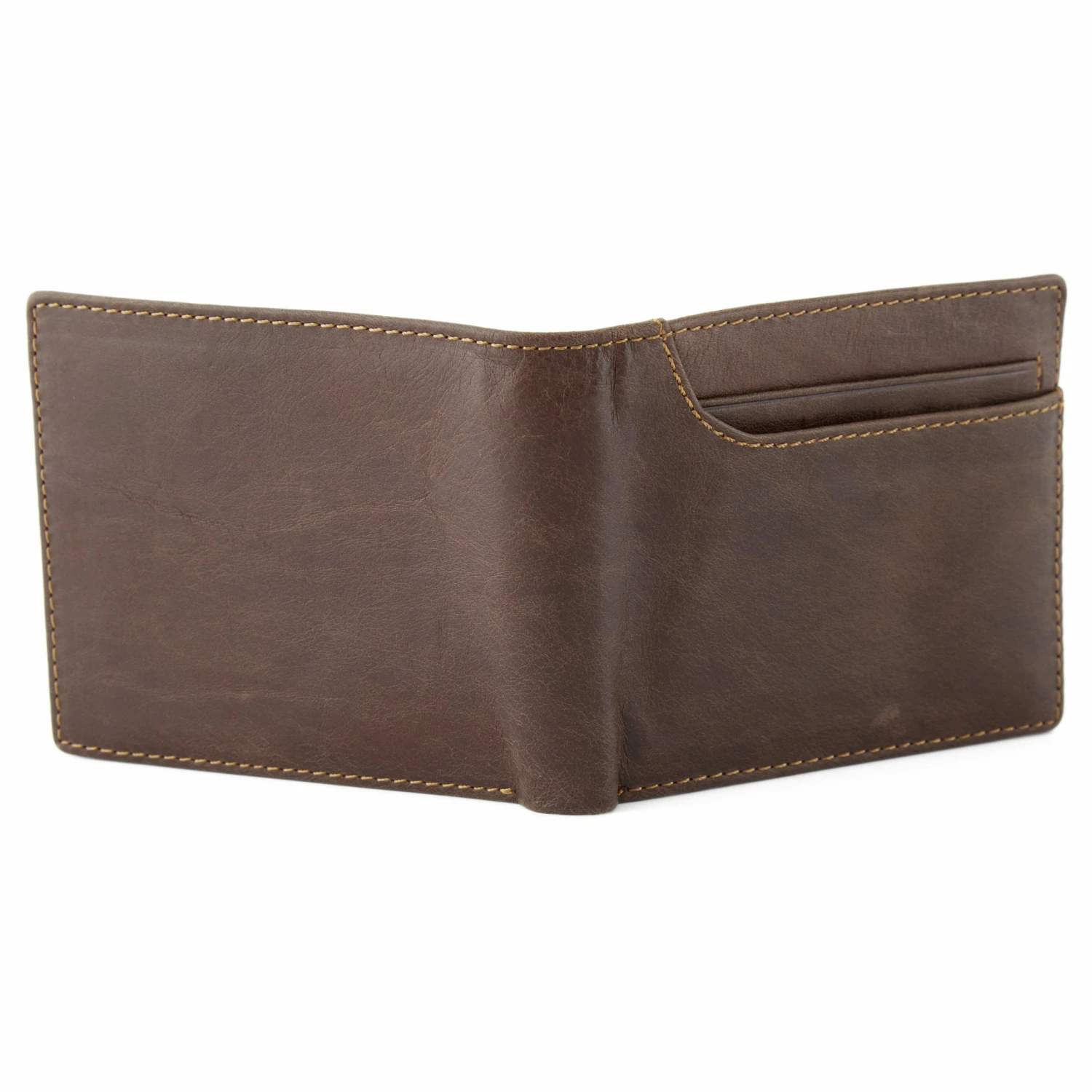 Collin Rowe Asymmetrical Brown Bi-Fold Leather Wallet 5 Collin Rowe Asymmetrical Brown Bi-Fold Leather Wallet - Image 5