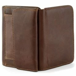 Collin Rowe Brown Trifold Multi RFID Leather Wallet -MEN WALLETS store 5 6 27 scaled