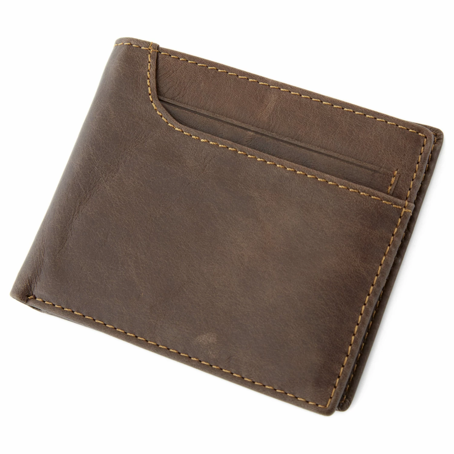 Collin Rowe Asymmetrical Brown Bi-Fold Leather Wallet 6 Collin Rowe Asymmetrical Brown Bi-Fold Leather Wallet - Image 6