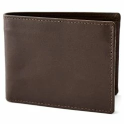 Lucleon Small Brown Leather Wallet With RFID Blocker