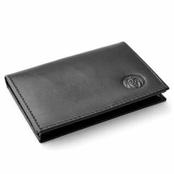 Lucleon Black Leather Bifold Card Holder With RFID Blocker -MEN WALLETS store 6 1 72 2 65