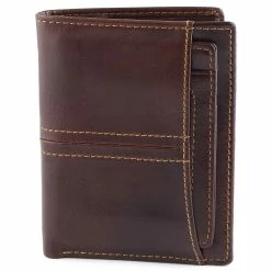 Collin Rowe Mocha Brown Slim Leather Wallet