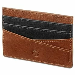 Lucleon Larry | Tan & Black Leather RFID Card Holder