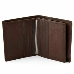 Lucleon California | Slim Vertical Brown Leather Wallet -MEN WALLETS store 6 3 76