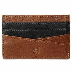 Lucleon Larry | Tan & Black Leather RFID Card Holder -MEN WALLETS store 6 3 copy 3