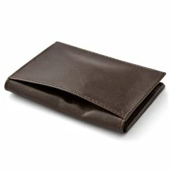 Lucleon Brown Leather Bifold Card Holder With RFID Blocker -MEN WALLETS store 6 4 46