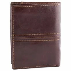 Collin Rowe Mocha Brown Slim Leather Wallet -MEN WALLETS store 6 5 53