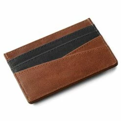 Lucleon Larry | Tan & Black Leather RFID Card Holder -MEN WALLETS store 6 5 copy 2