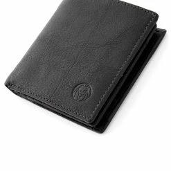 Lucleon California | Slim Black Leather Wallet -MEN WALLETS store 6 8 4
