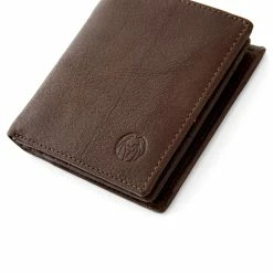 Lucleon California | Slim Vertical Brown Leather Wallet -MEN WALLETS store 6 8 5