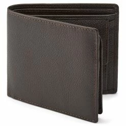 Lucleon Dark-Brown Leather RFID-Blocking Wallet
