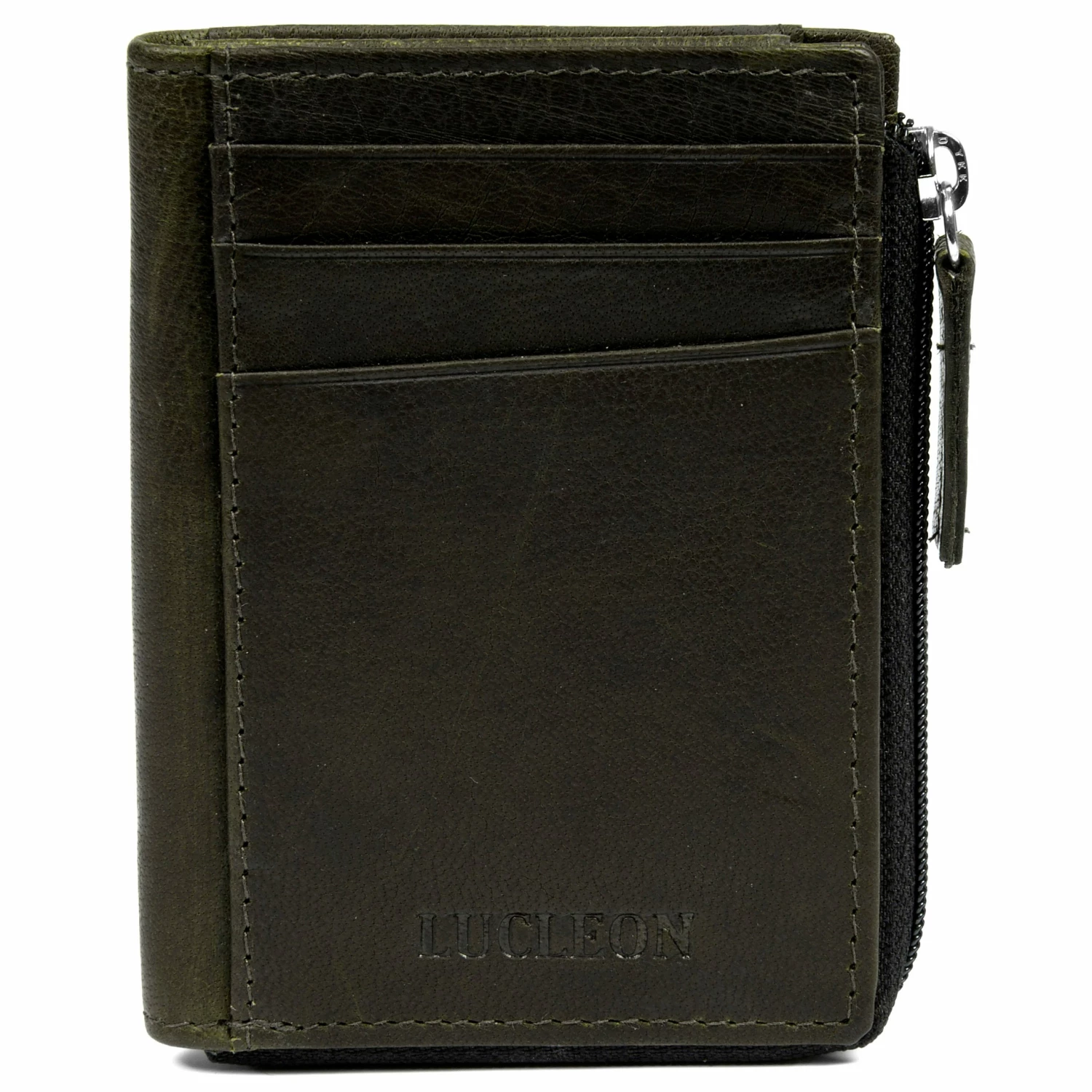 Lucleon Montreal | Casual Olive RFID Leather Wallet 2 Lucleon Montreal | Casual Olive RFID Leather Wallet - Image 2