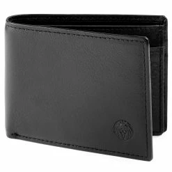 Lucleon Small Black Leather Wallet