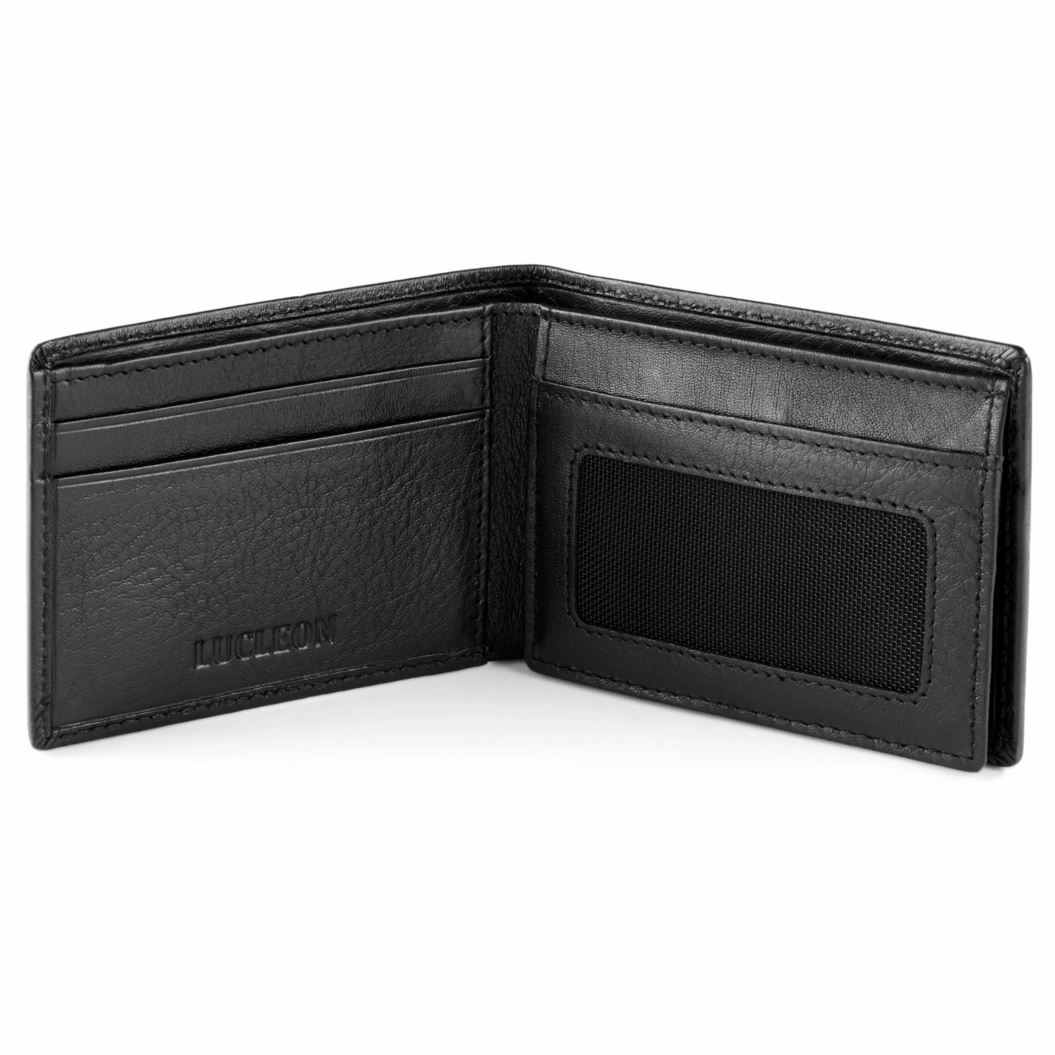 Lucleon Small Black Leather Wallet 2 Lucleon Small Black Leather Wallet - Image 2