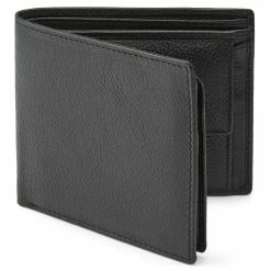 Lucleon Black Leather RFID-Blocking Wallet