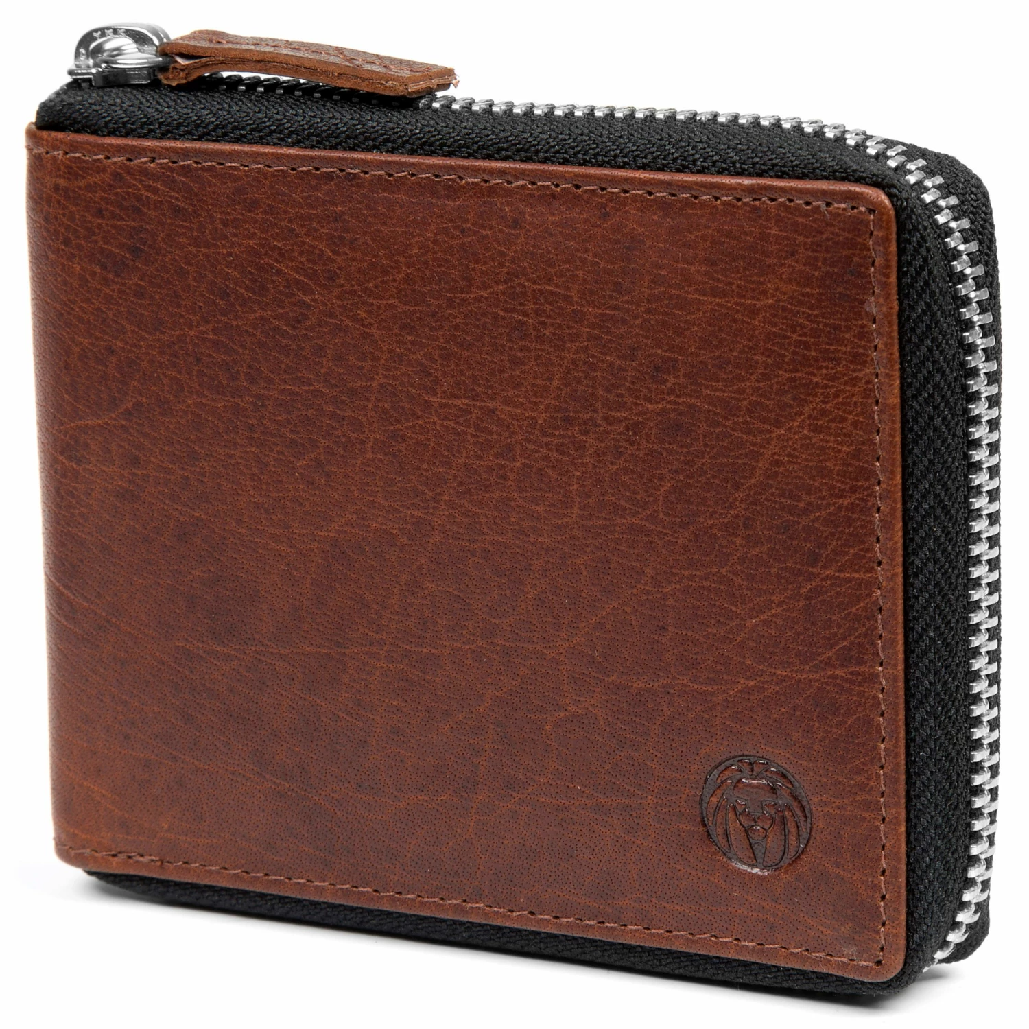 Lucleon Montreal | Zip-Lined Tan RFID Leather Wallet 1 Lucleon Montreal | Zip-Lined Tan RFID Leather Wallet