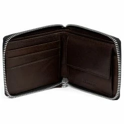 Lucleon Montreal | Zip-Lined Brown RFID Leather Wallet -MEN WALLETS store 8 3 1 170 scaled