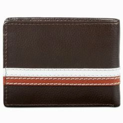 Lucleon Brown Leather RFID Wallet With White & Tan Stripes 10 Lucleon Brown Leather RFID Wallet With White & Tan Stripes -MEN WALLETS store 8 3 copy 5