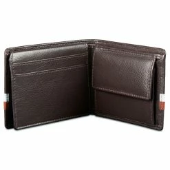 Lucleon Brown Leather RFID Wallet With White & Tan Stripes 8 Lucleon Brown Leather RFID Wallet With White & Tan Stripes -MEN WALLETS store 8 5 copy 2