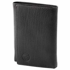 Lucleon California | Black Trifold Leather Wallet