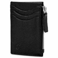 Lucleon Montreal | Black Leather Zip Card holder