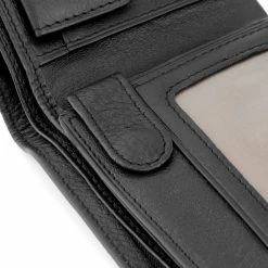 Collin Rowe Secure Black Leather Wallet -MEN WALLETS store 9 4 30 scaled