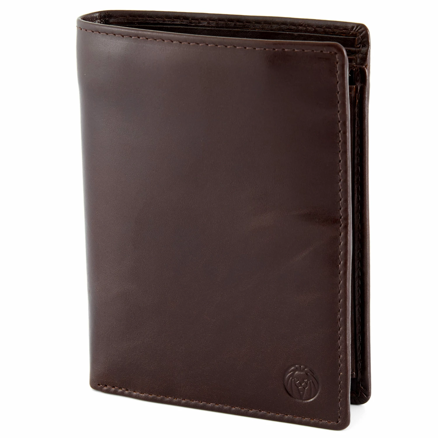 Lucleon Large Dark Brown Leather Wallet 1 Lucleon Large Dark Brown Leather Wallet