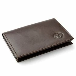Lucleon Brown Leather Bifold Card Holder With RFID Blocker -MEN WALLETS store CA36
