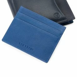 Lucleon Lincoln Navy & Cobalt-Blue Leather RFID-Blocking Wallet & Card Holder -MEN WALLETS store Colour collection 1 4 copy scaled