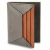 Lucleon Lincoln | Grey & Tan Leather RFID-Blocking Card Holder