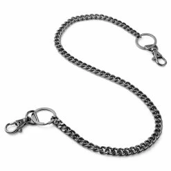 MEN WALLETS store 20 Collin Rowe Gunmetal Wallet Chain