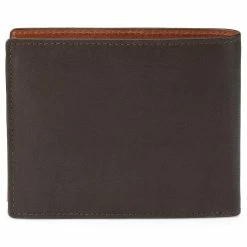 Lucleon Lincoln | Tan & Red Stripe Leather RFID-Blocking Wallet -MEN WALLETS store Lindtanred3 scaled